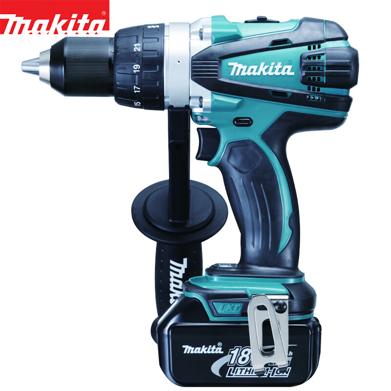 Дрель ручная Makita DDF458RME + два аккумулятора, зарядное устройство