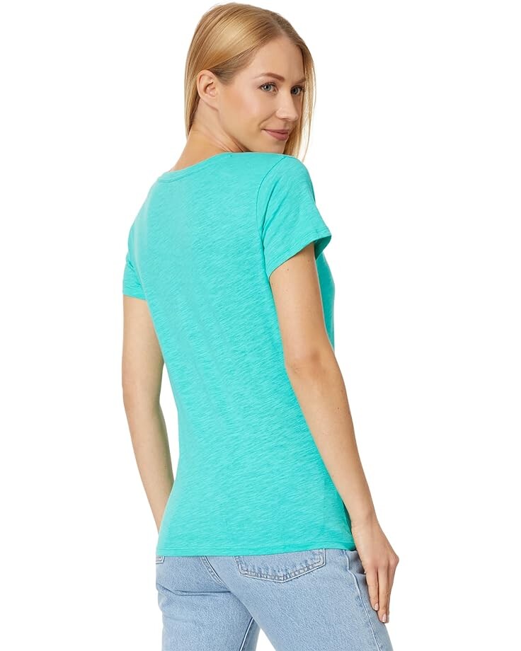 

Футболка U.S. POLO ASSN. Scoop Neck Solid T-Shirt, цвет Pool Green