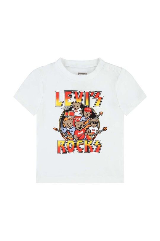 

Детская хлопковая футболка Levi's, белый