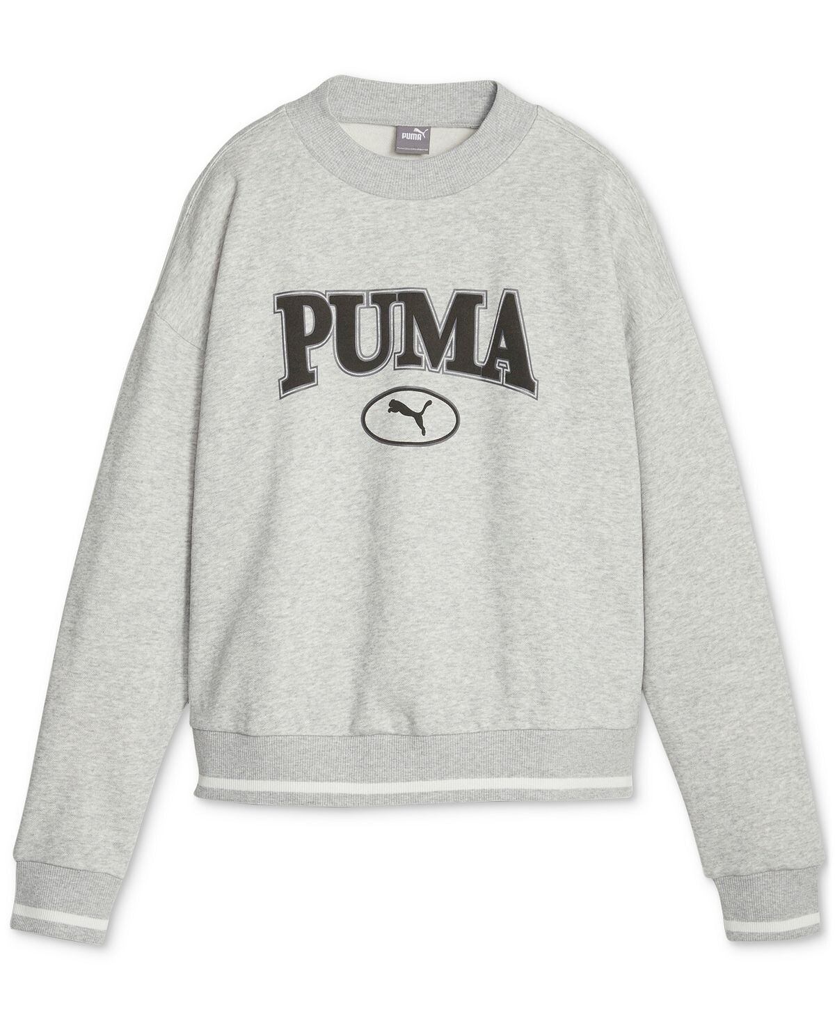 

Женский свитшот с круглым вырезом Squad Varsity Puma, серый