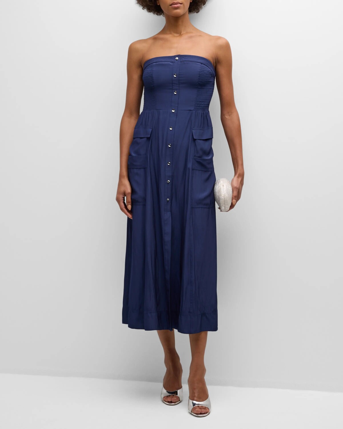 

Платье миди без бретелек Blair Ramy Brook, цвет Spring Navy