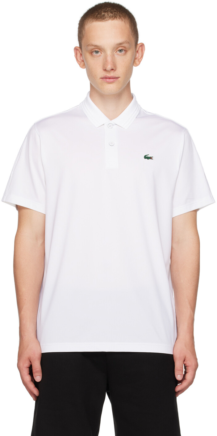 

Белая футболка-поло стандартного кроя Lacoste, Белый, Белая футболка-поло стандартного кроя Lacoste