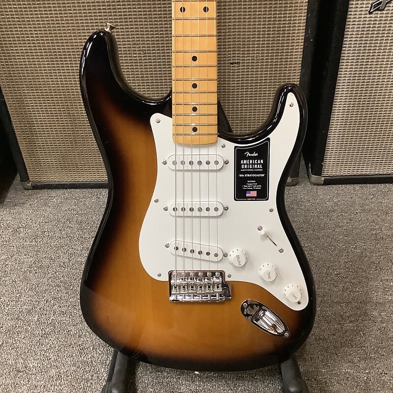 

Электрогитара 2022 Brand New Fender American Original '50s Stratocaster, Two Tone Sunburst, Maple Neck