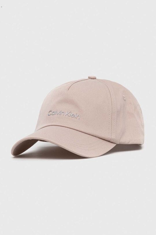 

Хлопковая бейсболка Calvin Klein, бежевый