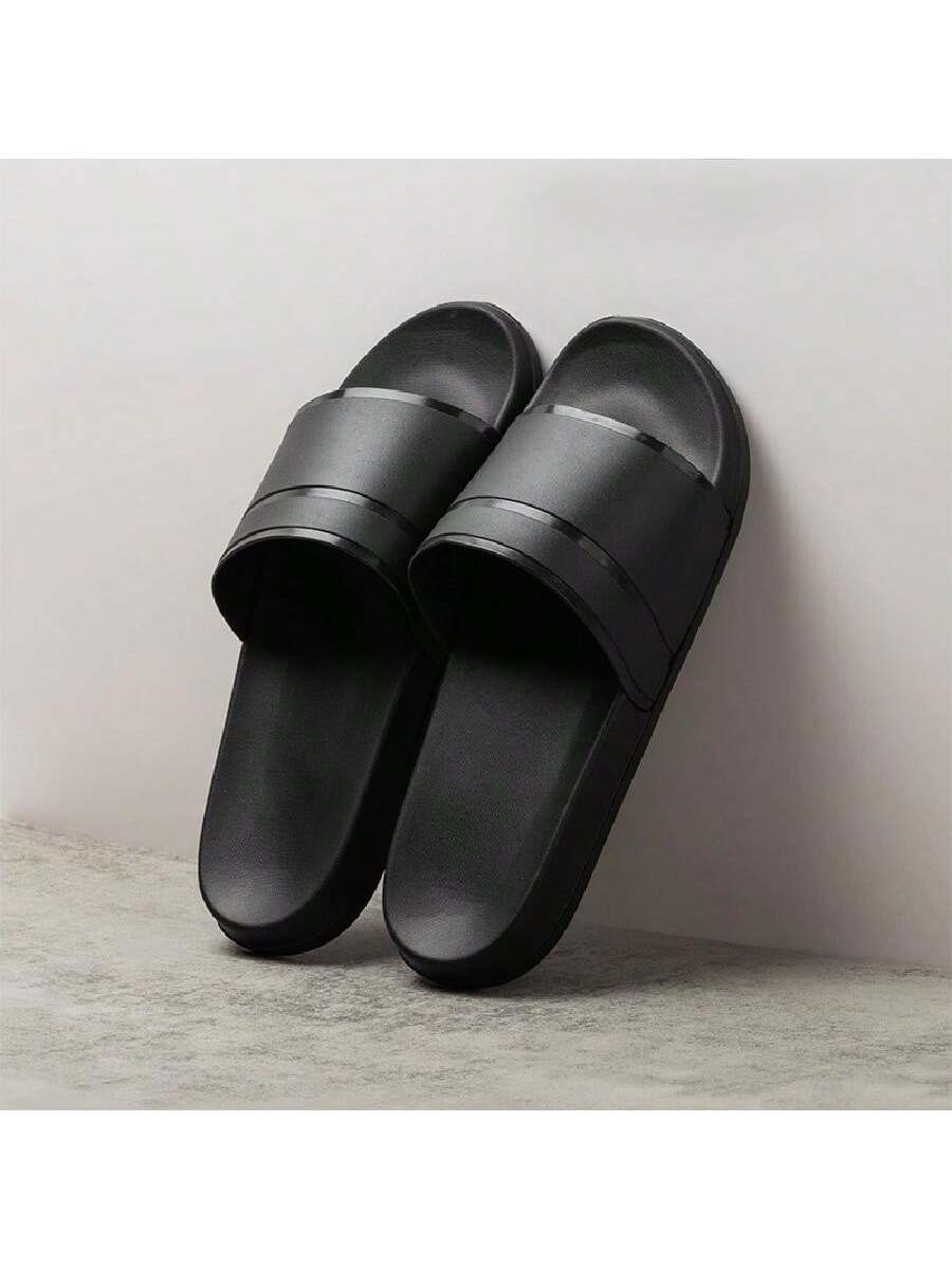 Мужские тапочки, черный сандалии женские нескользящие удобные пляжные туфли шлепанцы розовые лето 2019