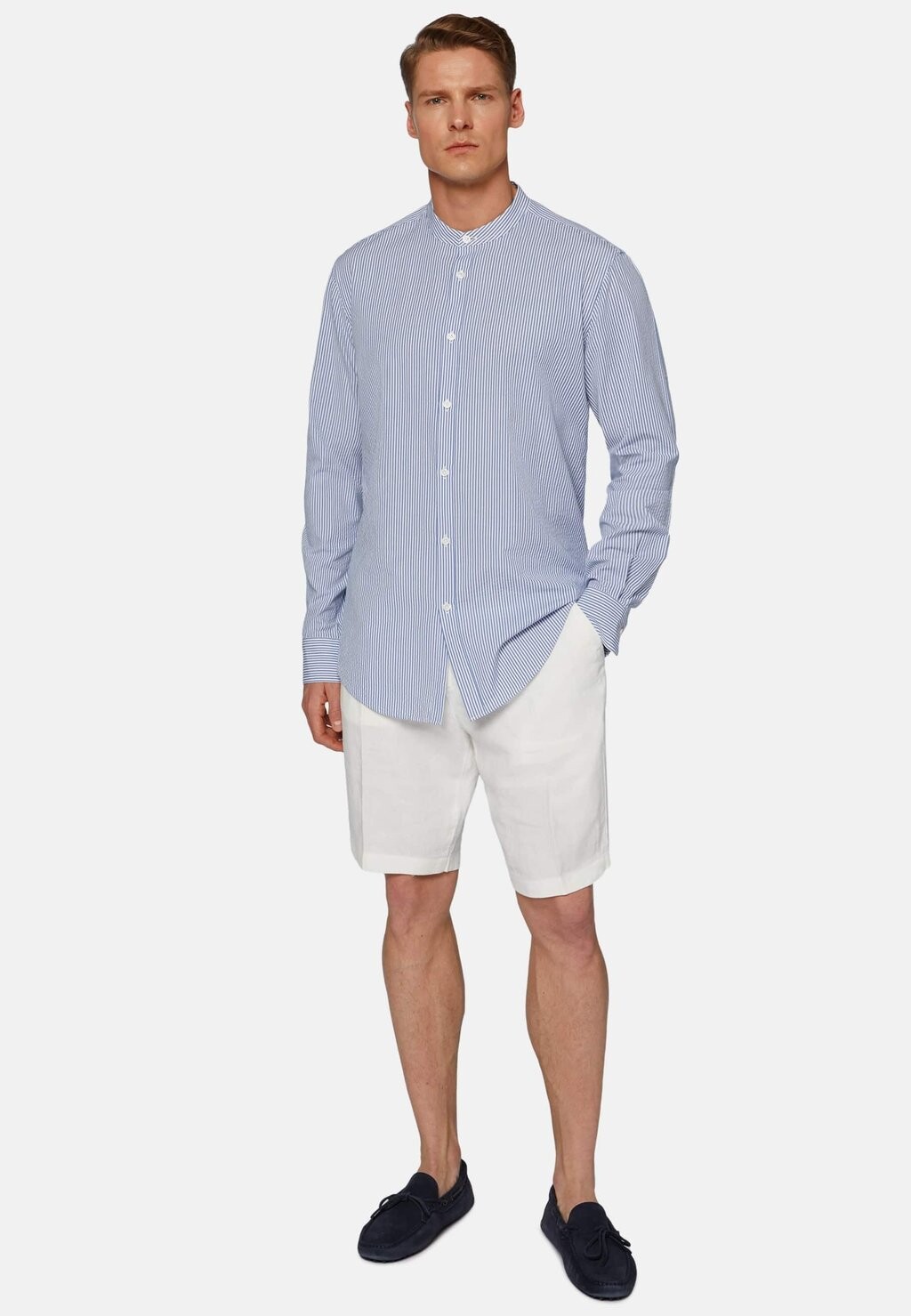 

Рубашка REGULAR FIT STRIPED SEERSUCKER Boggi Milano, светло-голубой