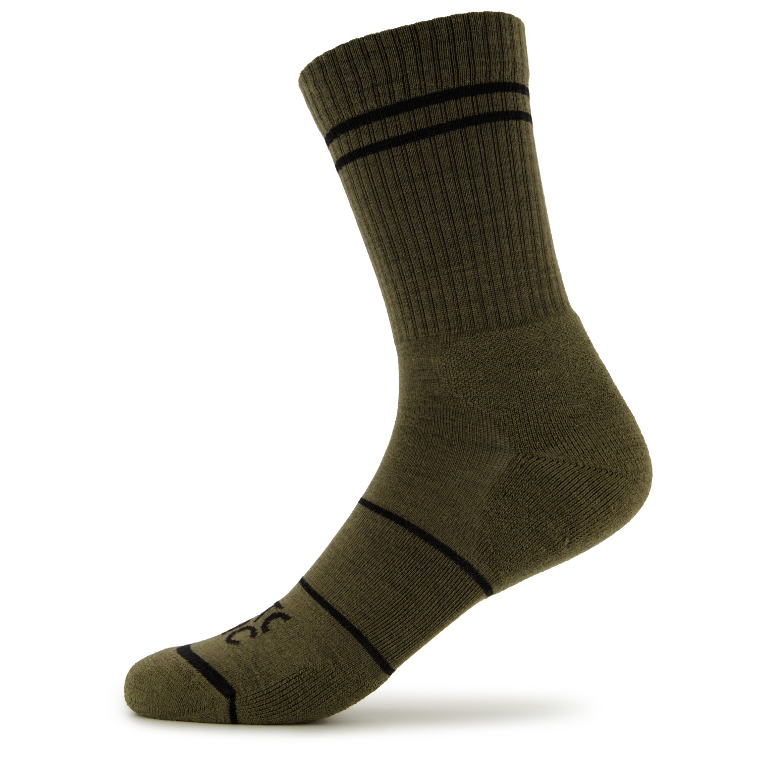 Многофункциональные носки Stoic Merino Crew Tech Rib Stripes Socks, оливковый
