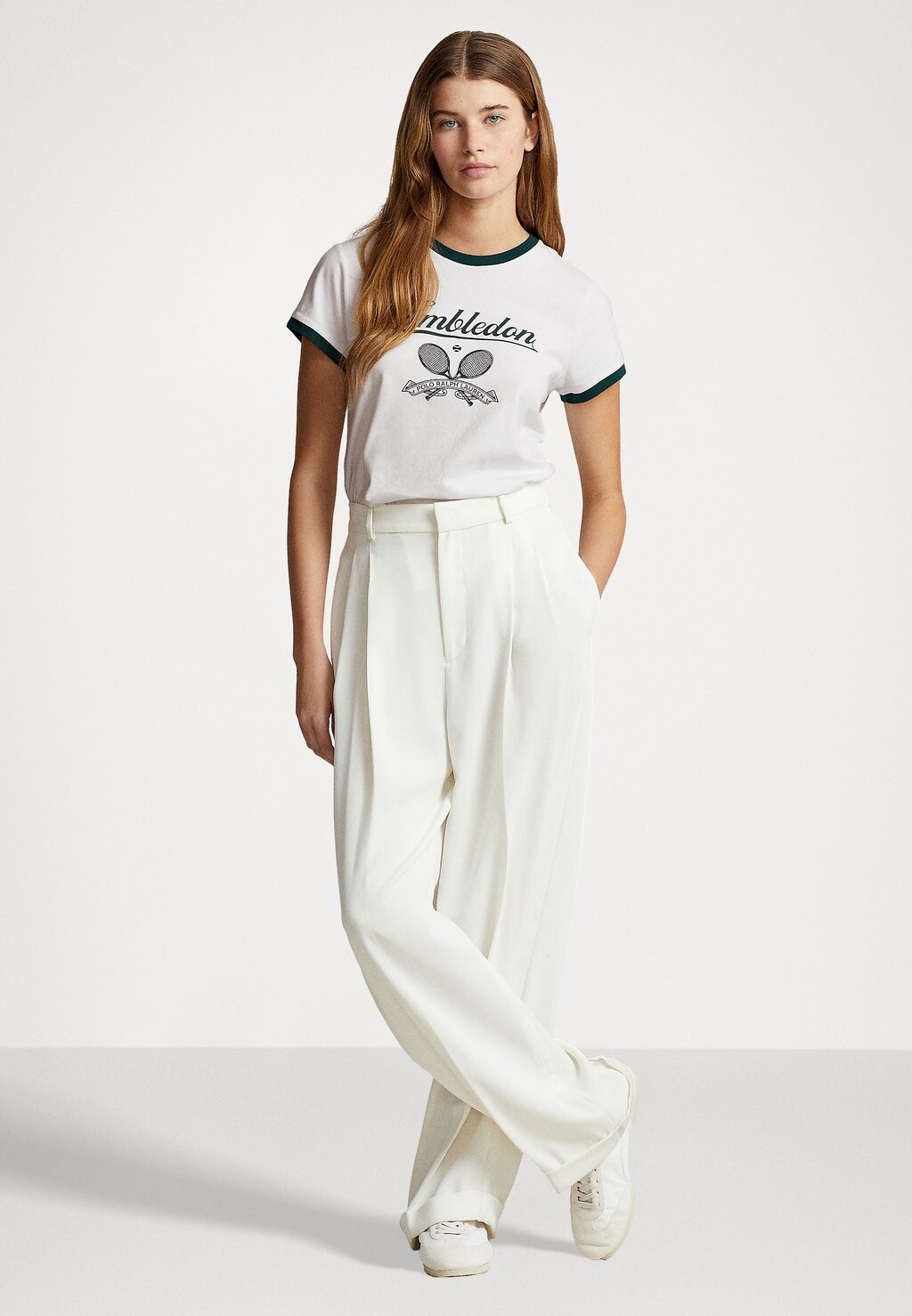 

Футболка с принтом WIMBLEDON GRAPHIC RINGER TEE Polo Ralph Lauren, белый