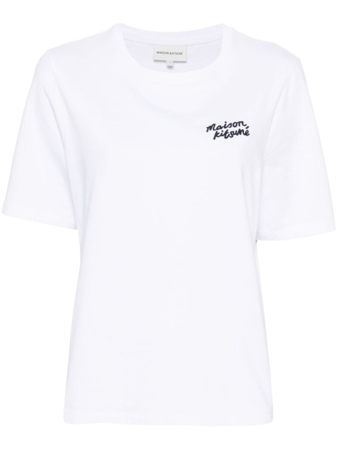 

Maison Kitsuné футболка с вышитым логотипом, белый