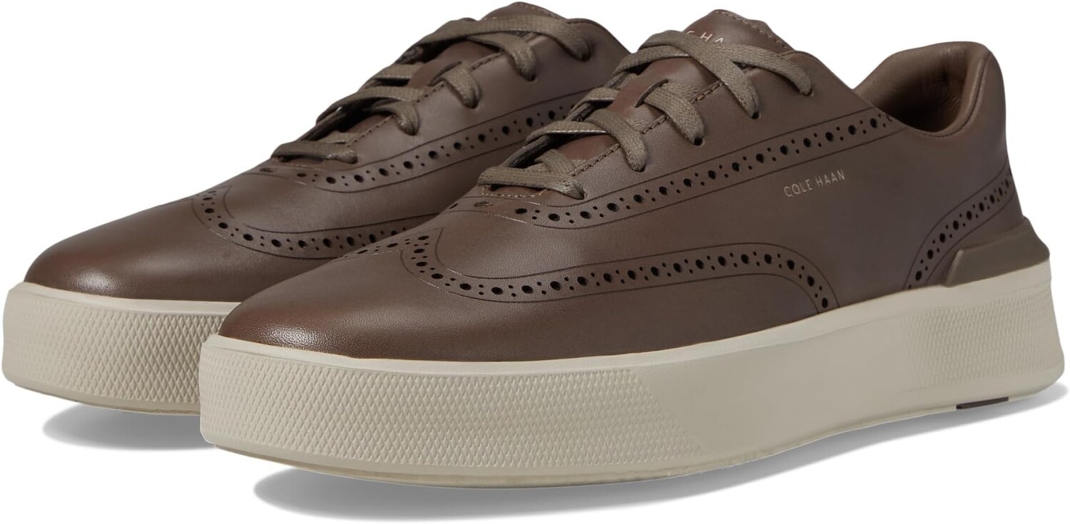 

Кроссовки Cole Haan Grandpro Crew Wingtip Sneaker, цвет Truffle/Silver Lining