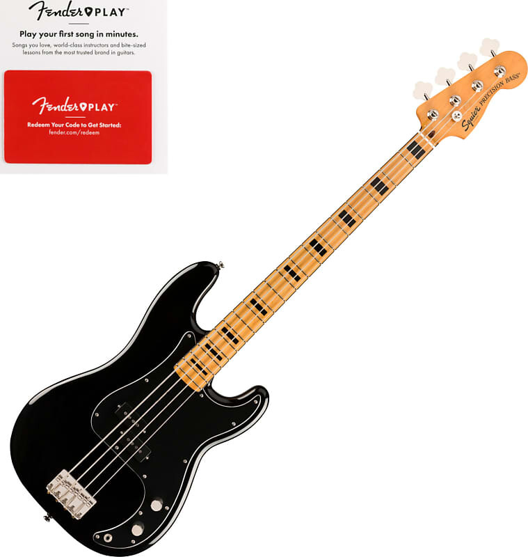 

Басс гитара Squier Classic Vibe '70s Precision Bass, Maple Fingerboard, Black w/ Fender Play
