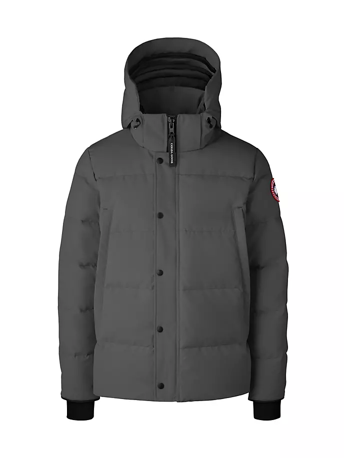 Пуховая парка узкого кроя Wyndham Canada Goose, графит пуховая парка wyndham canada goose серый