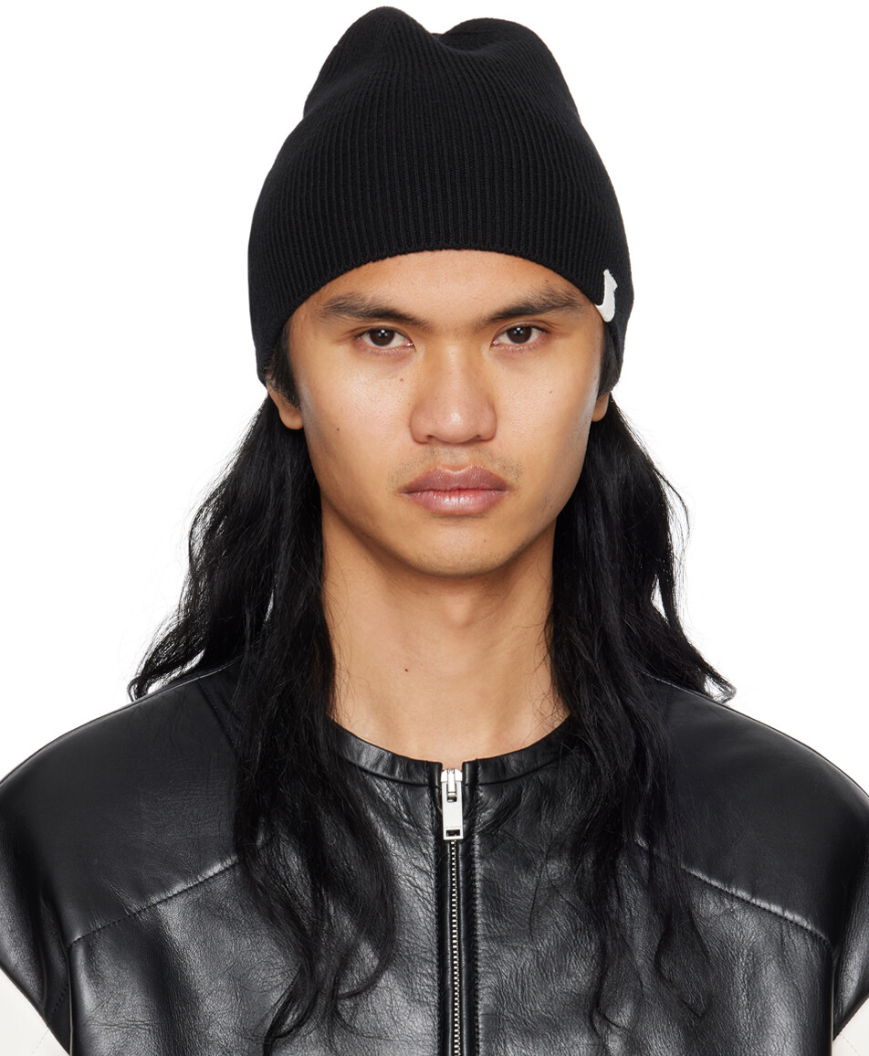 

Черная вязаная шапка Jil Sander