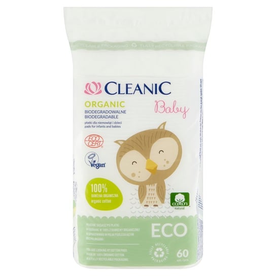 Хлопья ватные для малышей и детей, 60 шт, 9755 Cleanic Baby Eco