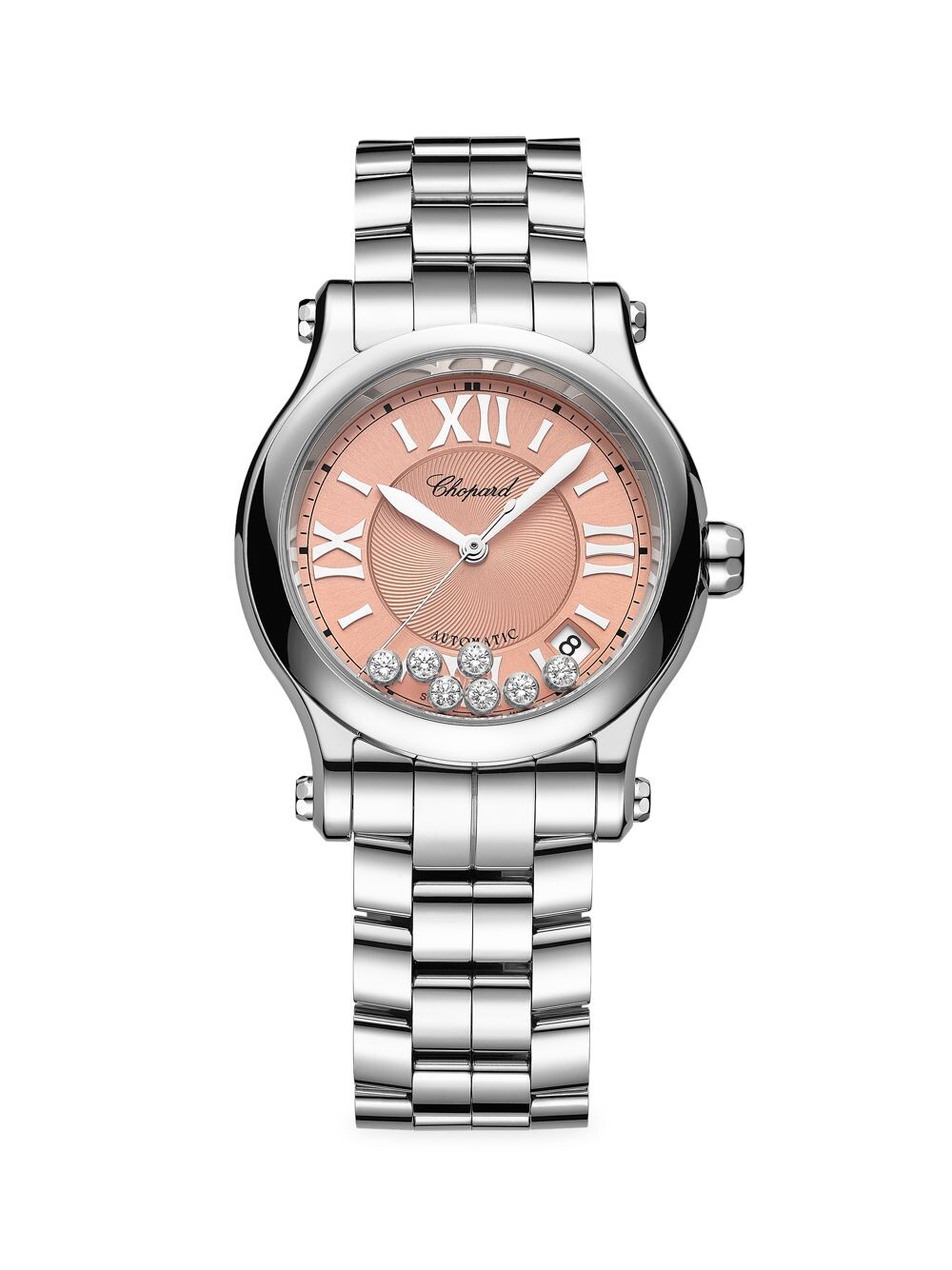 

Часы Happy Sport с браслетом из нержавеющей стали и бриллиантов Chopard, серебряный