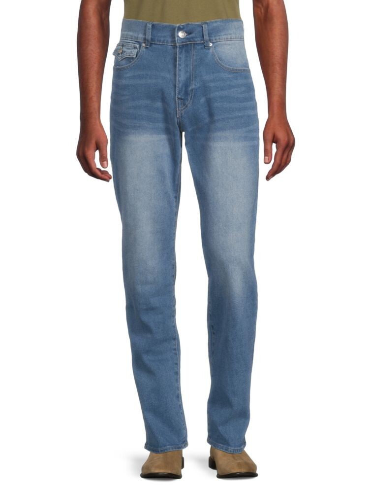 

Свободные прямые джинсы Ricky с высокой посадкой True Religion, темно-синий