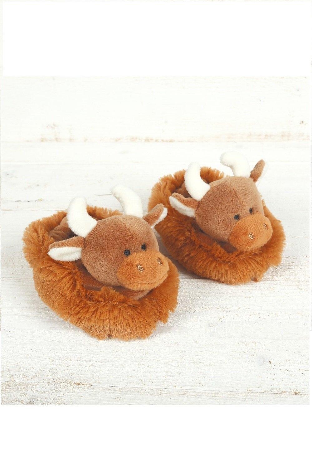 

Детские тапочки Highland Coo Коричневые 0-6 месяцев Jomanda, коричневый