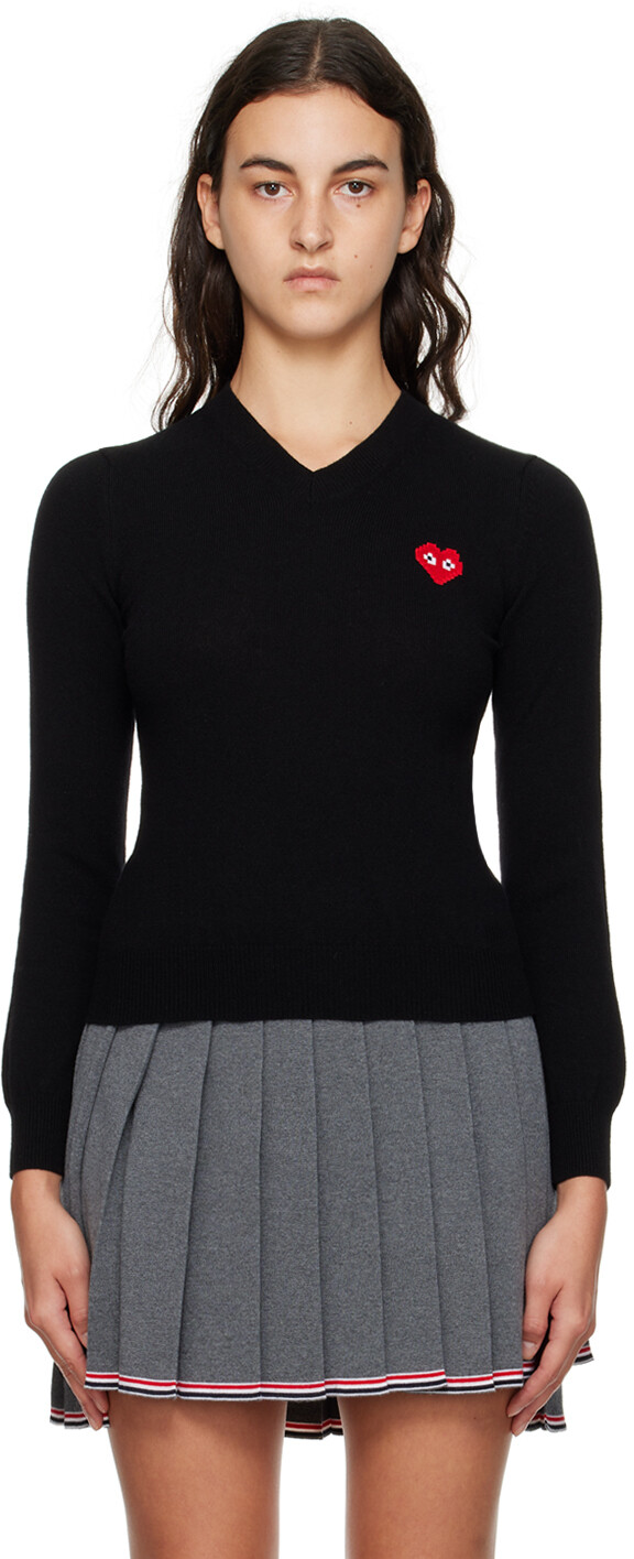 

Черно-красный свитер Invader Edition Comme des Garçons, Черный