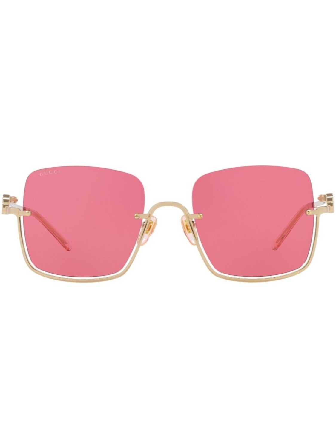 

Gucci Eyewear солнцезащитные очки в квадратной оправе, золотистый