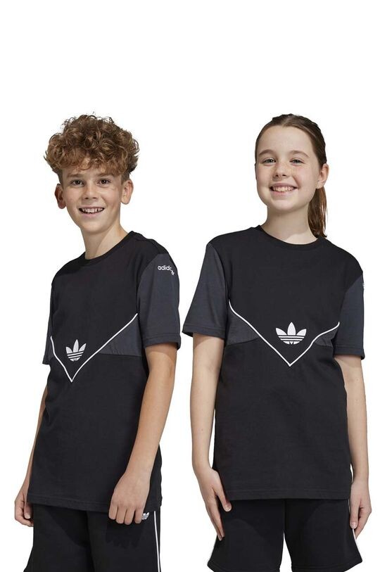 

Хлопковая футболка для детей adidas Originals, черный