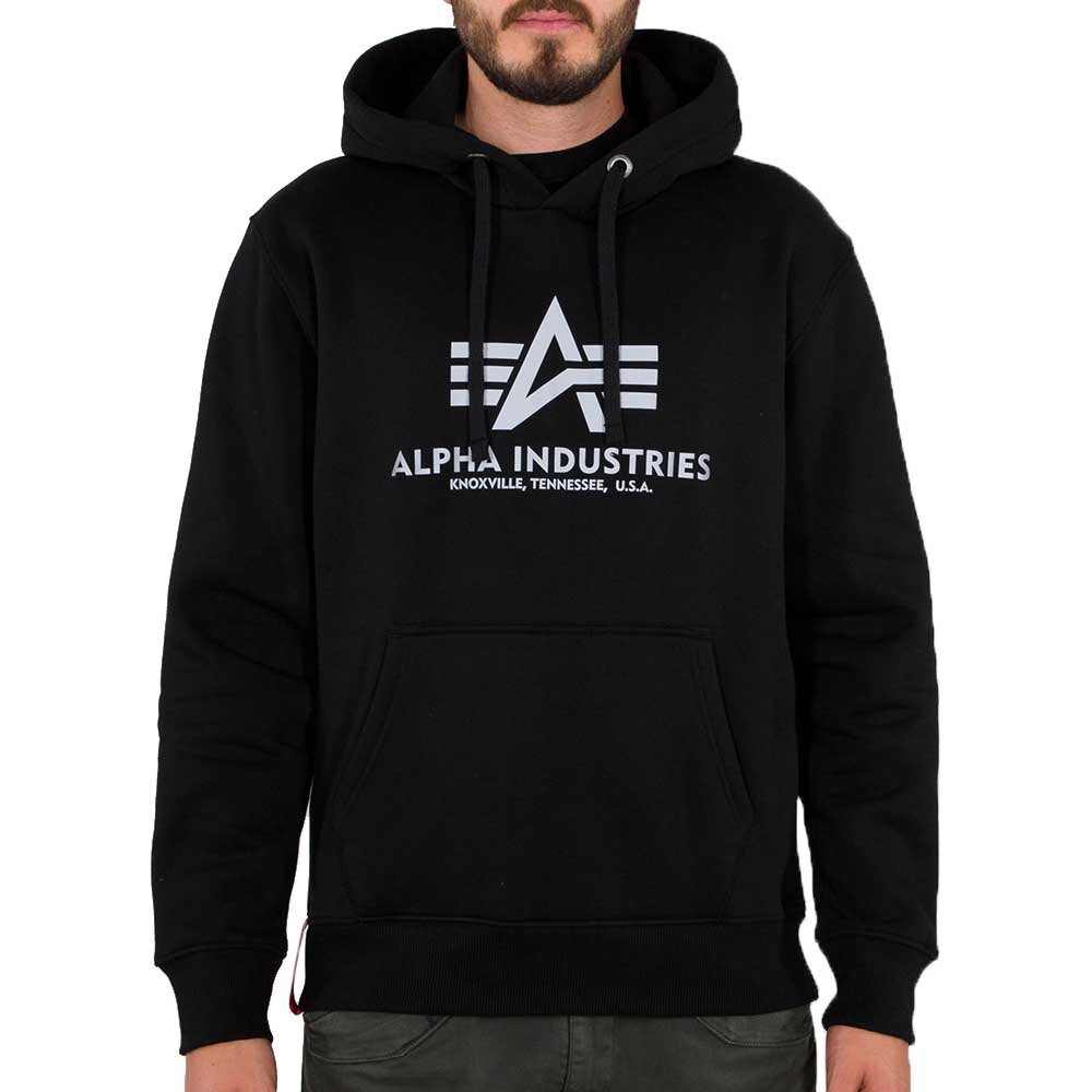 

Худи Alpha Industries Basic Reflective Print, черный