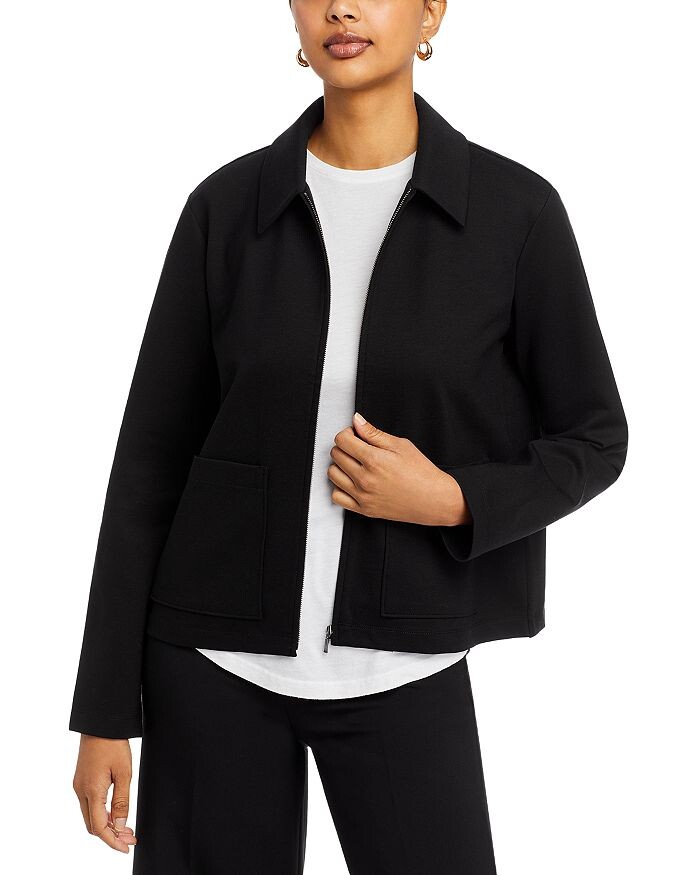 

Классическая куртка на молнии с воротником Eileen Fisher, черный