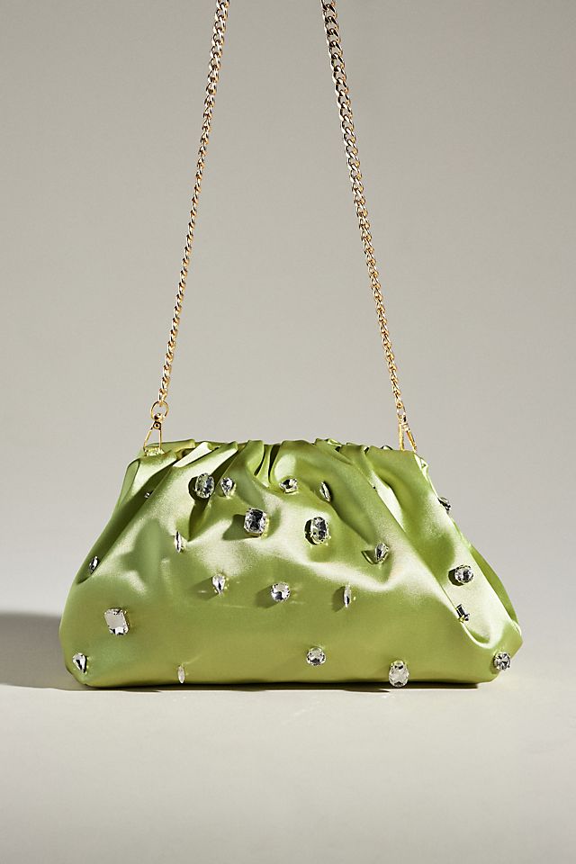 Клатч Maeve Фрэнки с атласными стразами, chartreuse клатч ecco pillow clutch