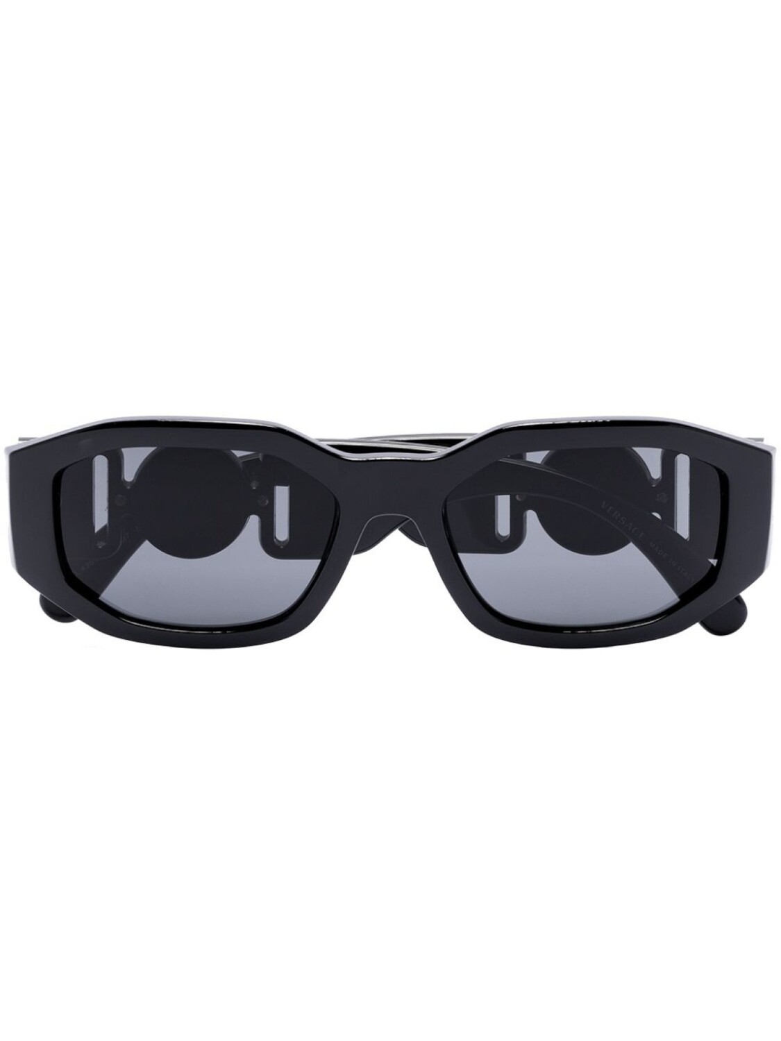 

Versace Eyewear солнцезащитные очки в прямоугольной оправе с декором Medusa, черный