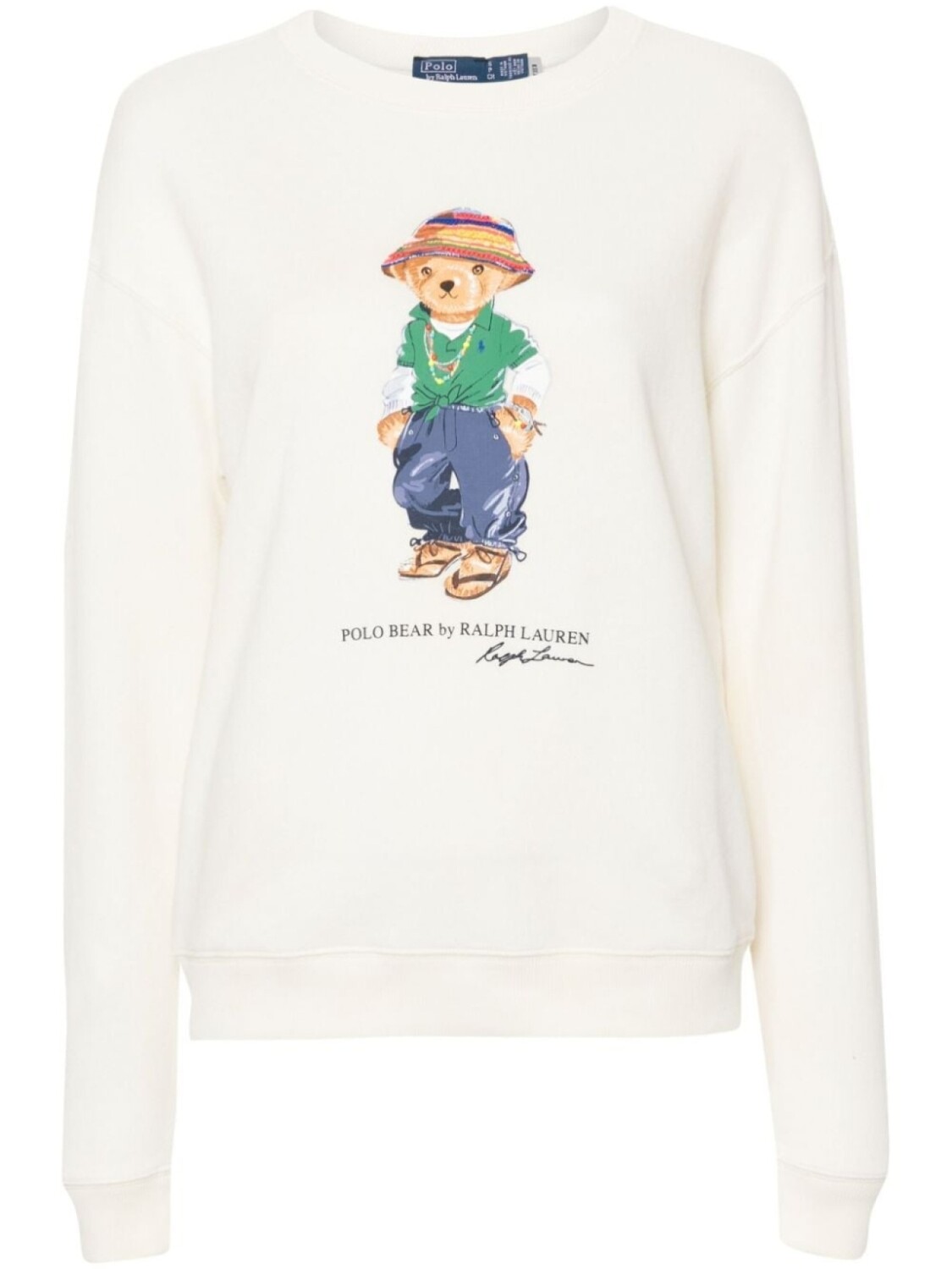 

Polo Ralph Lauren хлопковая толстовка с принтом Polo Bear, белый