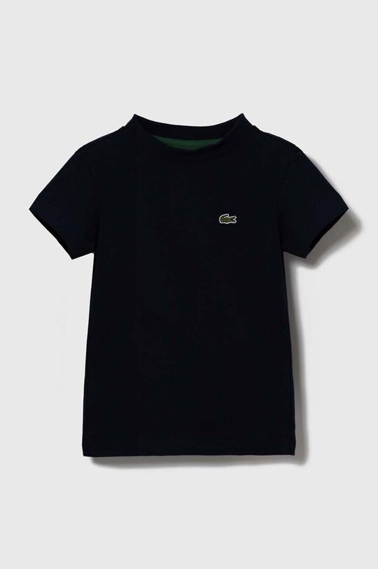 

Детская хлопковая футболка Lacoste, темно-синий