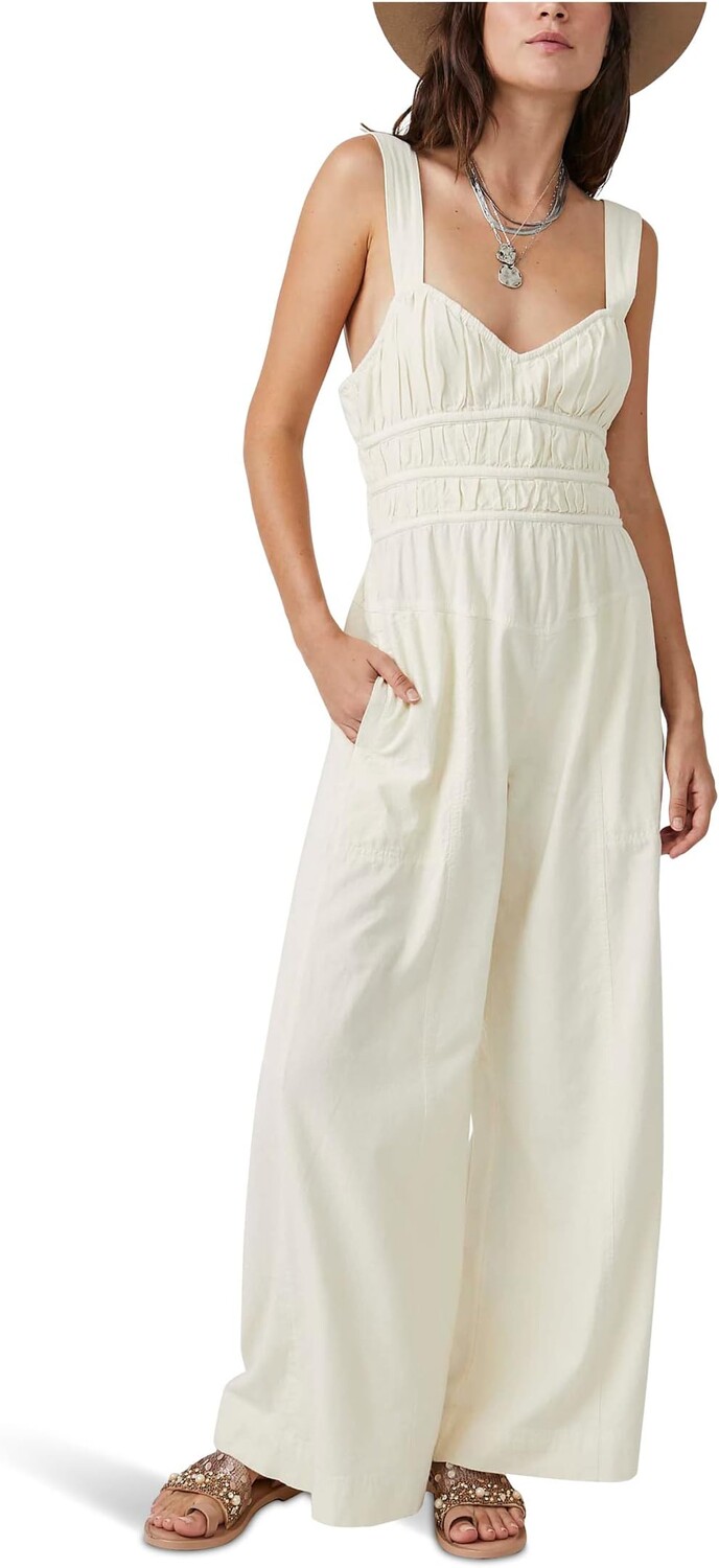 

Цельный купальник со складками Free People, цвет Nilla Cream 1