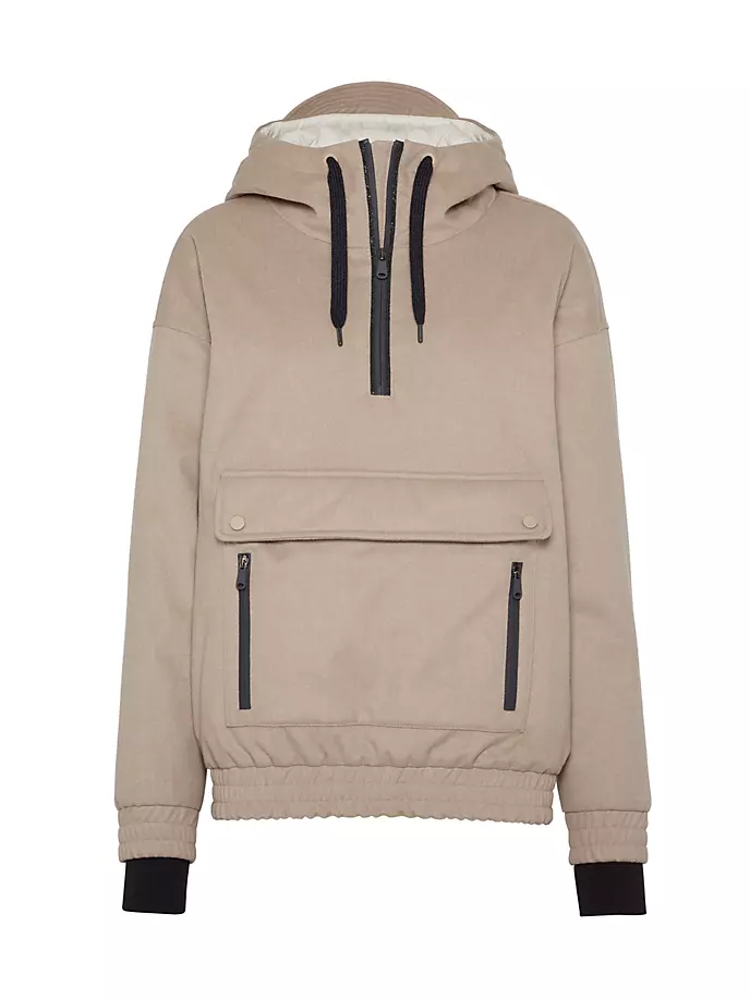 

Анорак из шерстяной фланели Mountain Anorak Brunello Cucinelli, бежевый