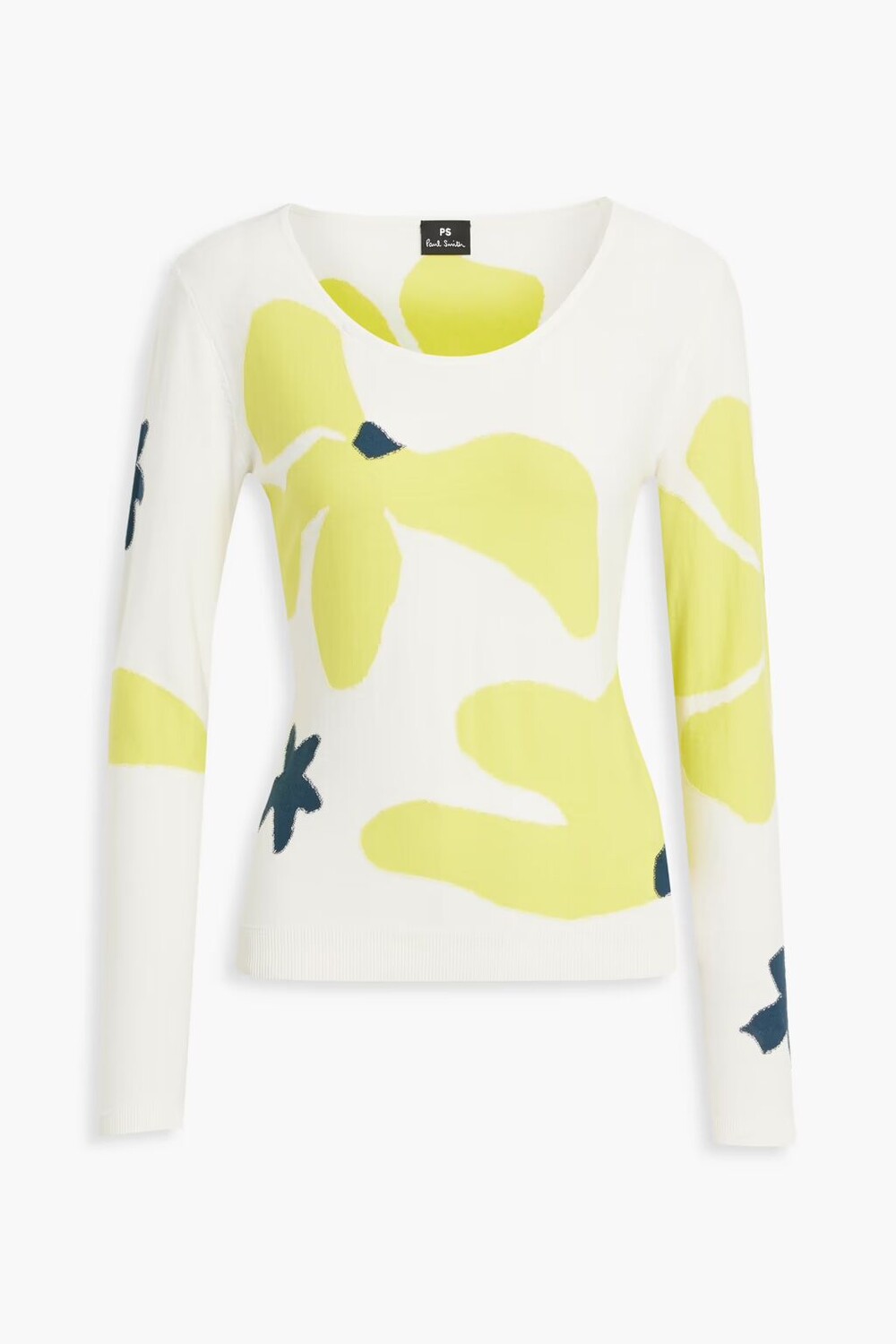 

Свитер из хлопка интарсии Ps Paul Smith, зеленый лайм