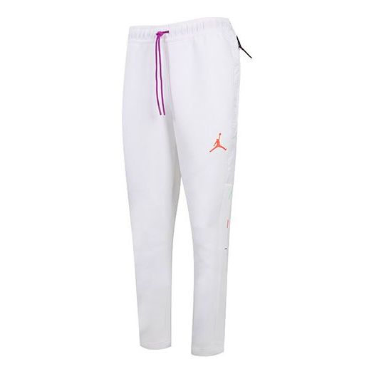 Спортивные штаны Air Jordan Drawstring Loose Training Basketball Sports Pants White, белый