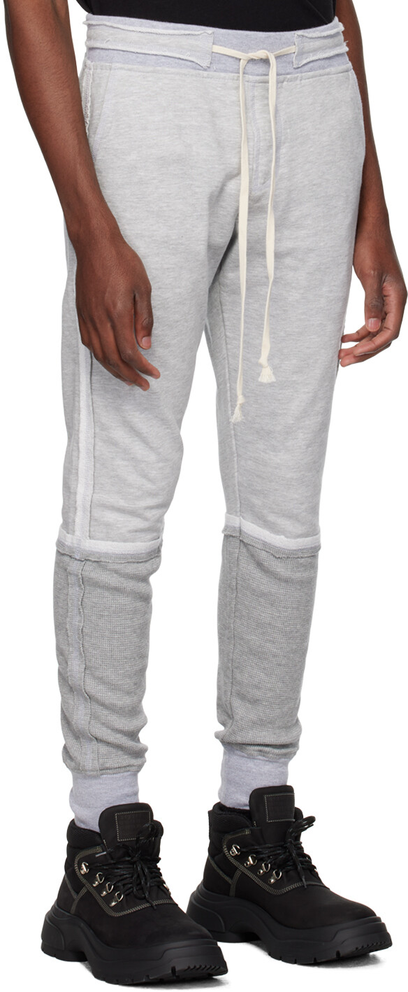 

Серые спортивные штаны со вставками Greg Lauren