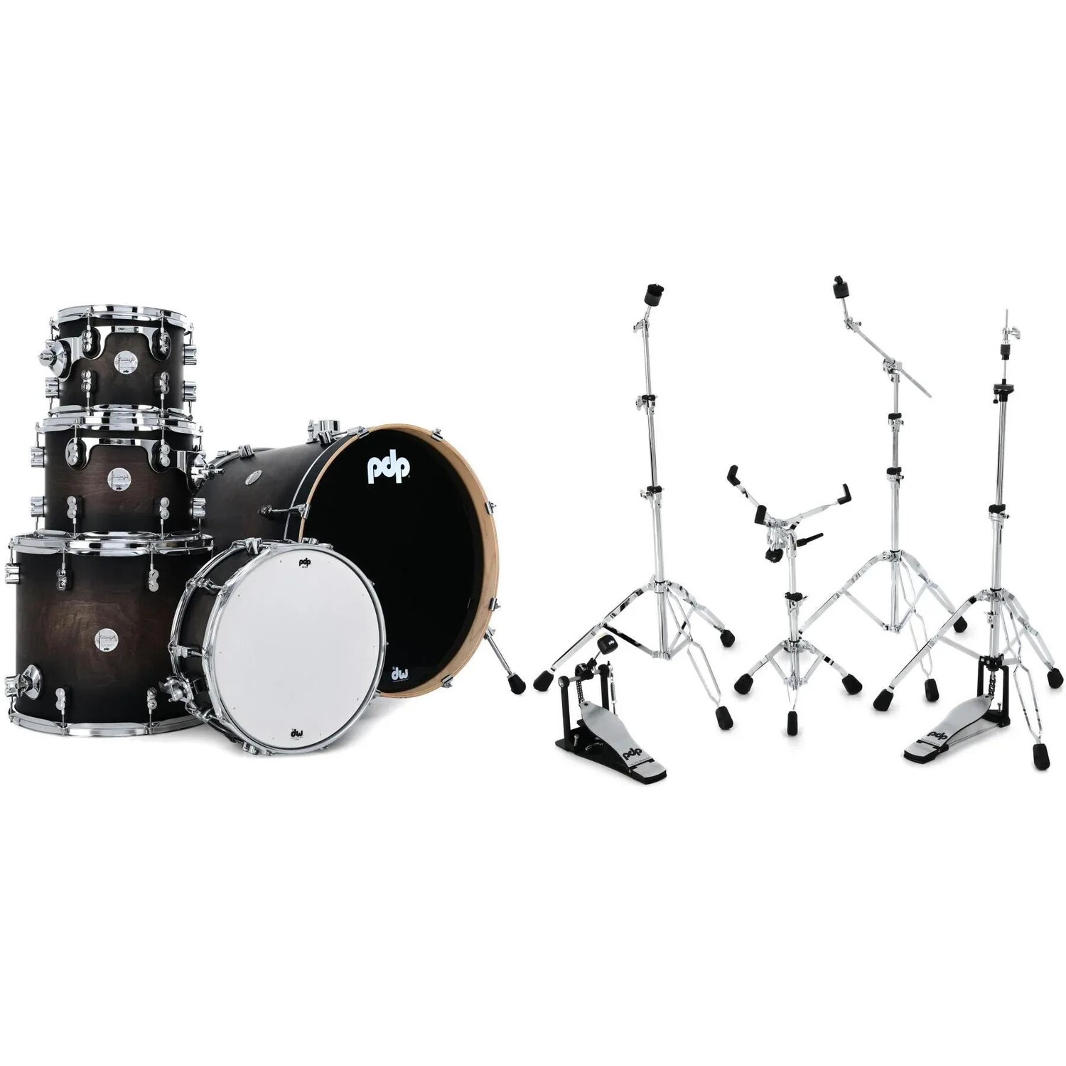 

PDP Concept Maple, набор из 5 частей и комплект оборудования — Satin Charcoal Burst
