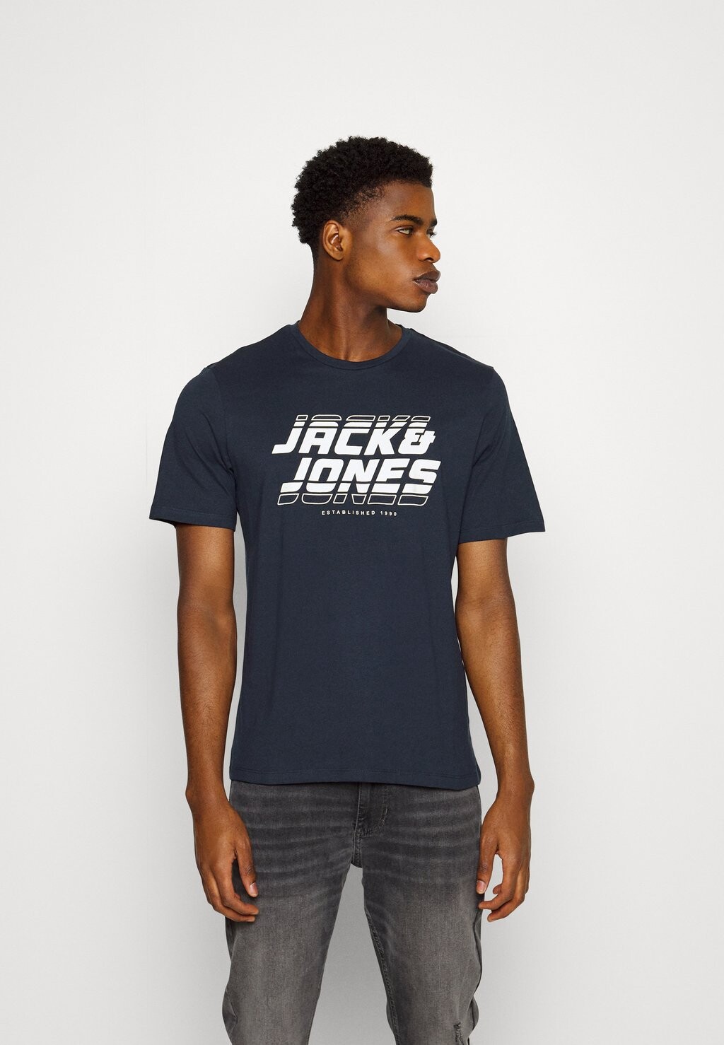 

Футболка с принтом Jack & Jones, темно-синий