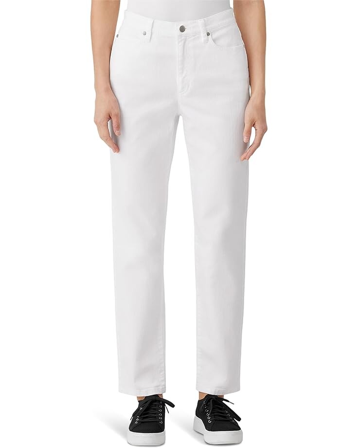 

Джинсы Eileen Fisher High Waisted Slim Full Length Jeans, белый