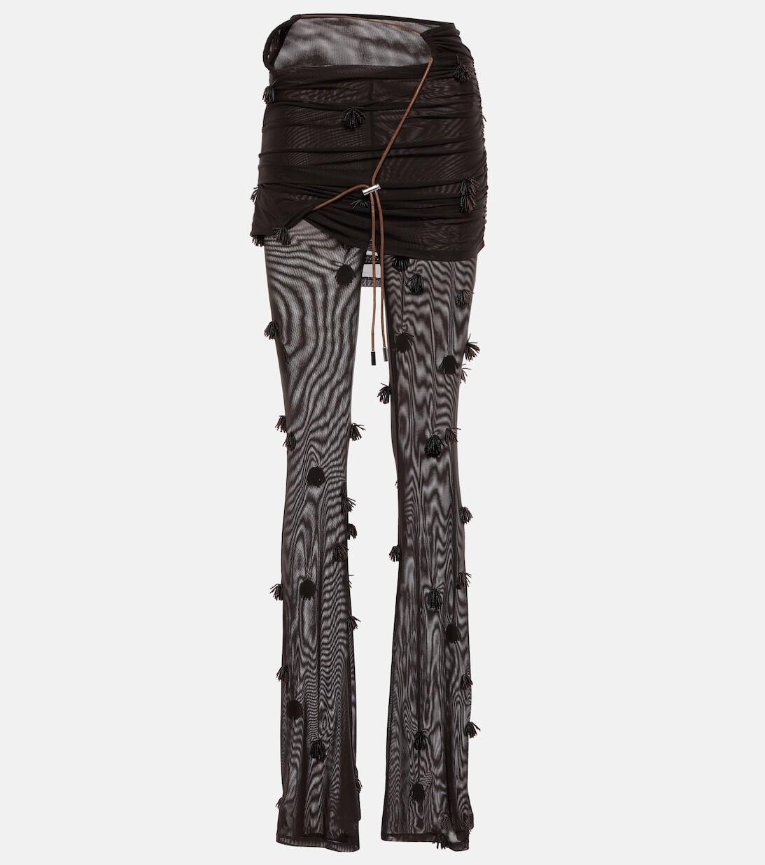 

Сетчатые брюки Le Pantalon Espelho с аппликацией JACQUEMUS, коричневый
