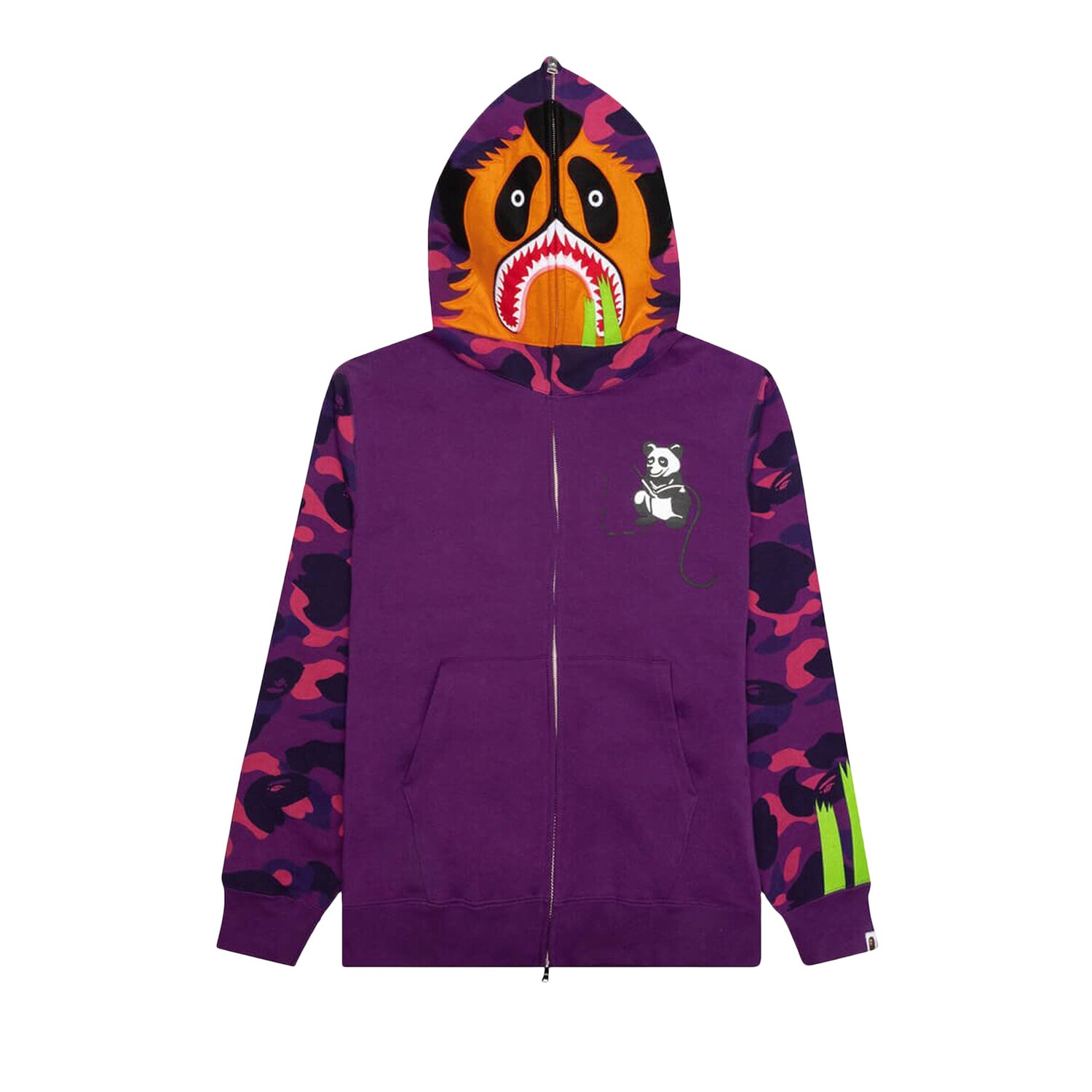 

Толстовка на молнии с капюшоном BAPE Color Camo Panda, цвет Фиолетовый