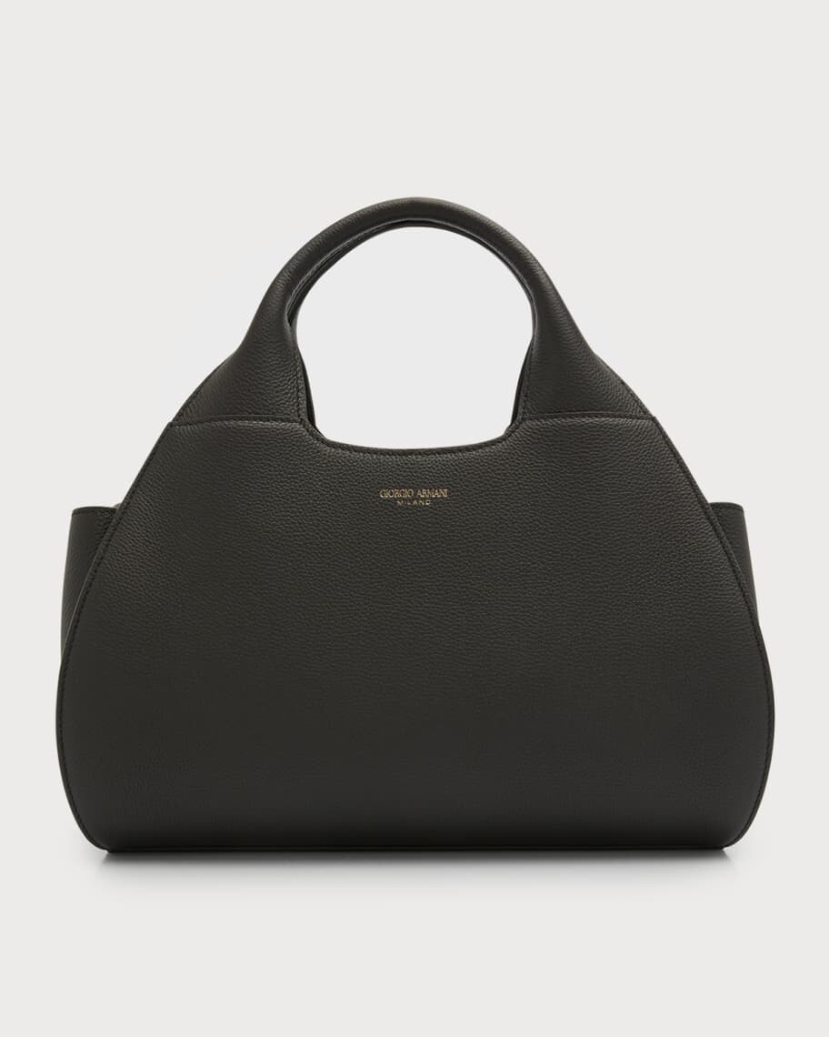 

Маленькая большая сумка из галечной кожи Giorgio Armani