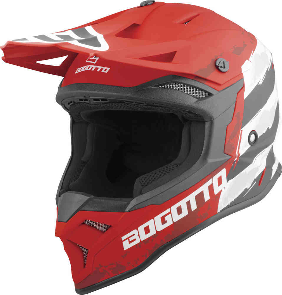 Крестовый шлем V337 Wild-Ride Bogotto, красный/черный/белый