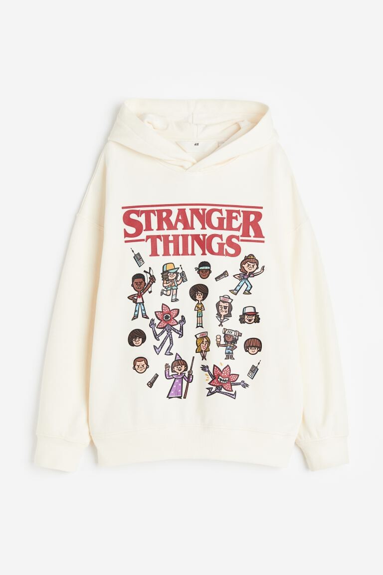 

Худи H&M Stranger Things Oversized Printed, белый