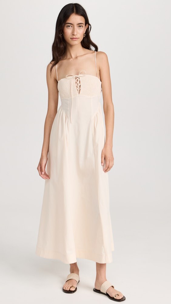 

Платье миди Free People Fifi, слоновая кость