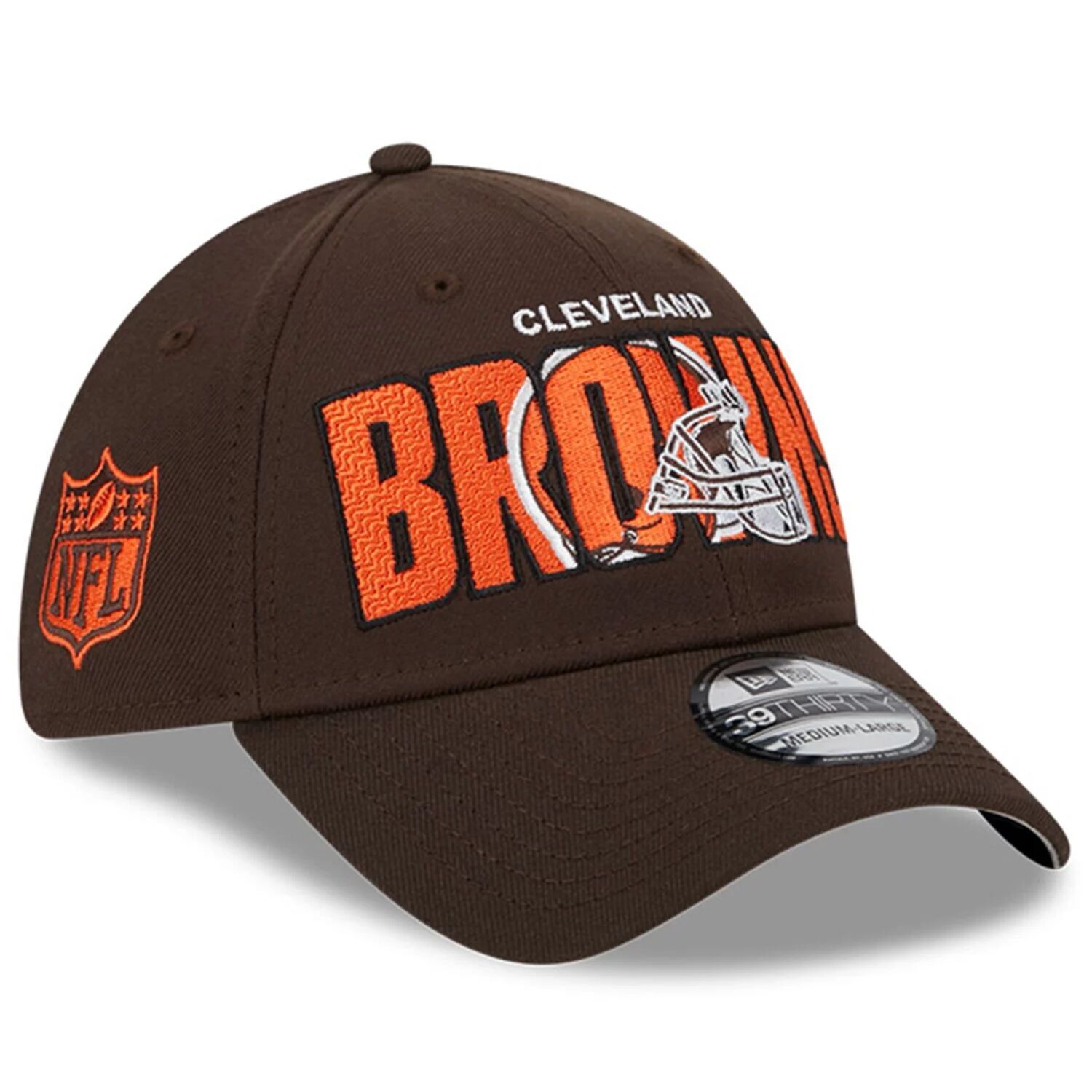 

Мужская гибкая кепка New Era Brown Cleveland Browns 2023 NFL Draft 39THIRTY
