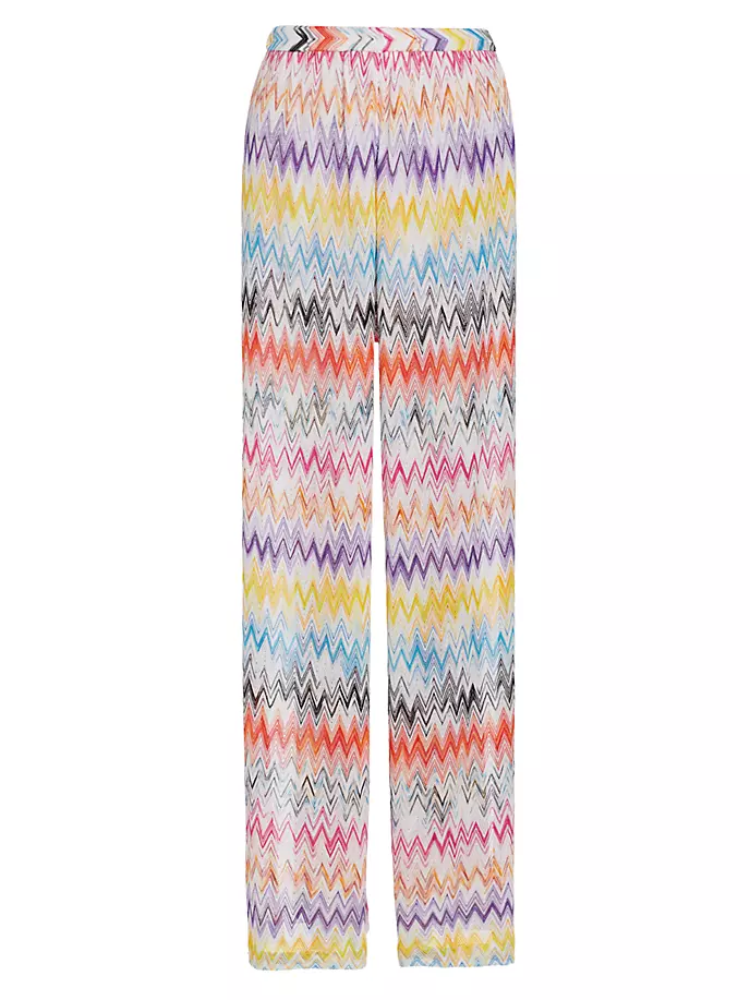 цена Пляжные пляжные пляжные брюки с разрезами зигзаг Missoni, цвет chevron resort multicolor