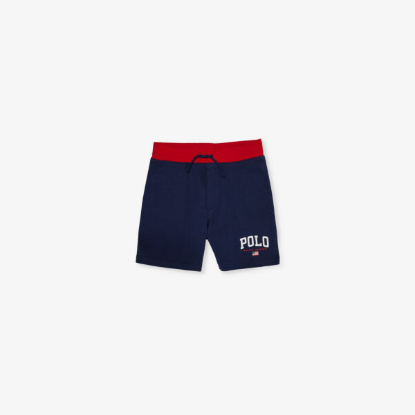 

Спортивные шорты из хлопкового трикотажа с вышитым логотипом для мальчиков Polo Ralph Lauren, синий