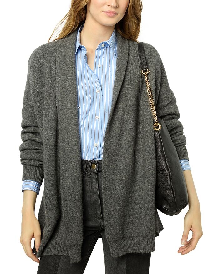 

Gerard Darel Johana Кашемировый кардиган с открытым передом, серый