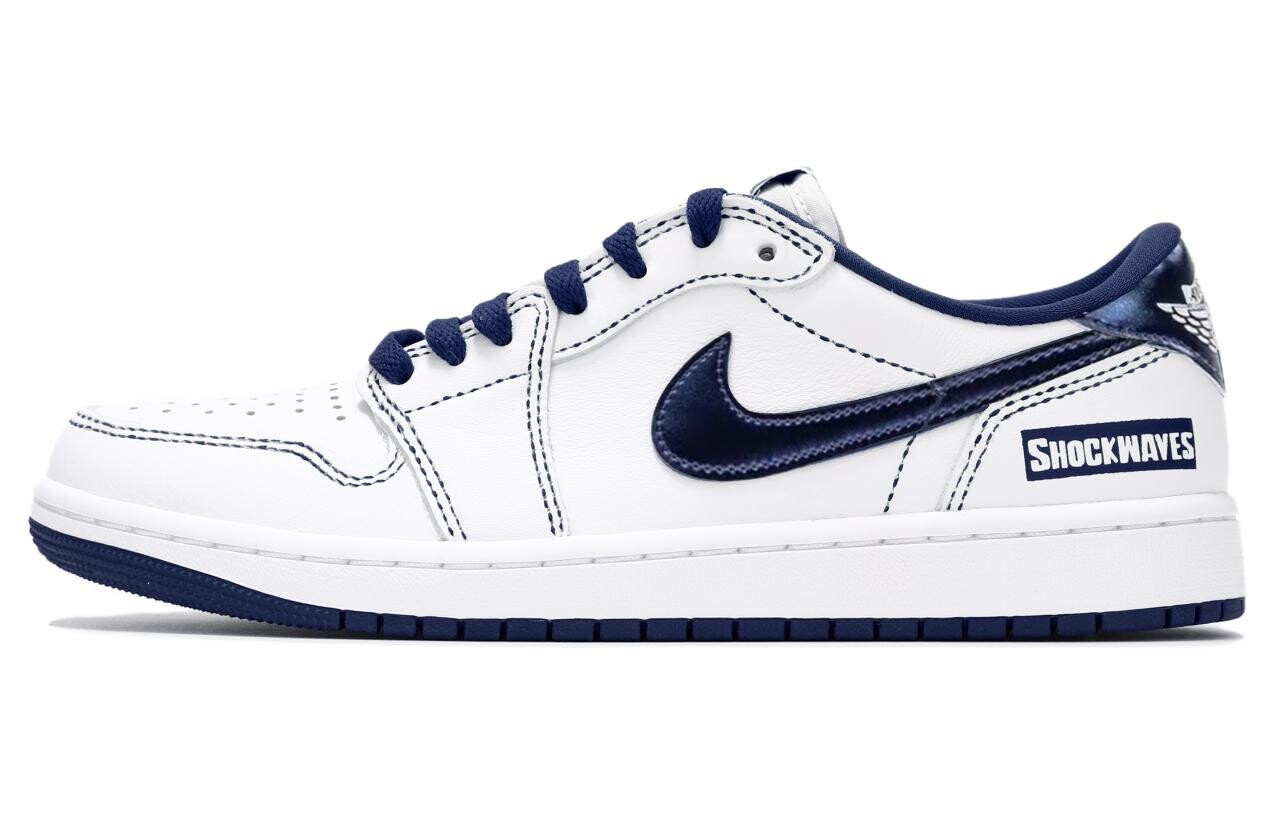 

Кроссовки Air Jordan 1 Vintage Basketball Shoes Men Low-top White/Royal Blue, белый/синий
