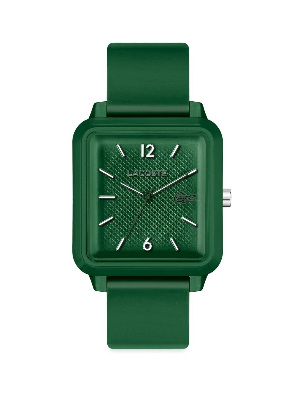 

Студийные часы с силиконовым ремешком Lacoste, зеленый
